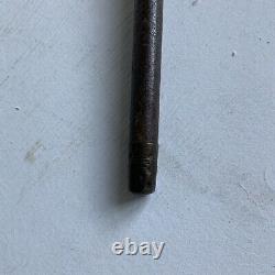 Antique Walking Stick Cane / Swagger Stick Carved Head With Top Hat