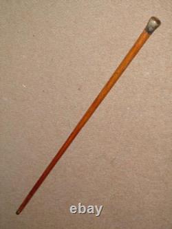 Antique Walking Stick/Cane With Hand-Carved Bovine Horn Pommel Top 90.5cm