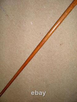 Antique Walking Stick/Cane With Hand-Carved Bovine Horn Pommel Top 90.5cm