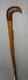 Antique Walking Stick Hand Carved Eagle Head Handle Glass Eyes With Snake On Shaft