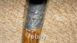 Antique Walking Stick Hand Carved Painted Parrot Handle & Hallmarked 1933 Silver Antique Walking Stick Hand Carved Painted Parrot Handle & Hallmarked 1933 Silver