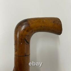 Antique Walking Stick Irish SHILLELAGH type heavy spiral carving carved