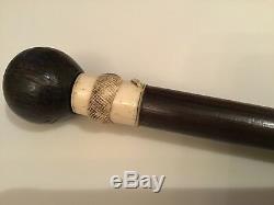 Antique Walking Stick With Carved Collar