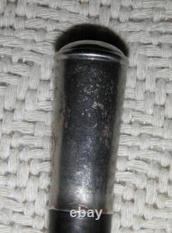 Antique Zambia Police Force Walking Stick / Drill Cane Silver Top Carved Snake
