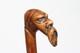 Antique carved unique character head figural walking stick 31 81cm c1900