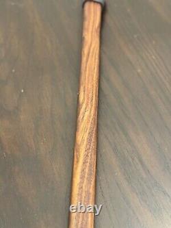 Antique hand carved Walnut wood greyhound dog Whippet walking stick cane 37