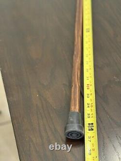 Antique hand carved Walnut wood greyhound dog Whippet walking stick cane 37