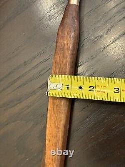 Antique hand carved Walnut wood greyhound dog Whippet walking stick cane 37