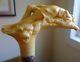 Antique walking stick, 19th c. French or English, carved reclining woman handle