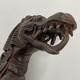Antique walking stick cane Carved Dragon Chinese Oriental Hardwood