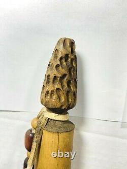 Authentic OLD Native American Medicine Man Walking Stick Hand-Carved Staff