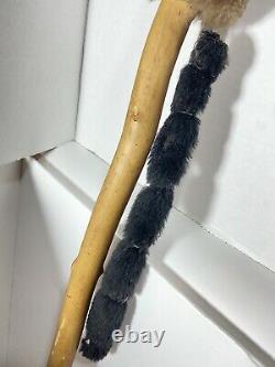Authentic OLD Native American Medicine Man Walking Stick Hand-Carved Staff