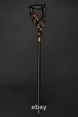 BEST Walking Stick Walking cane Wood Cane Hand Carved Hiking Stick Wooden walkin