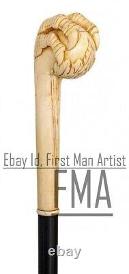 Ball & Claw Head Walking Stick Hand Carved Wooden Claw Walking Cane Gifts