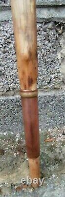 Barn Find Antique Figural Bulldog / Boxer Hand Carved Walking Stick / Cane
