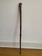 Beautiful Carved Walking Cane With Solid Silver Angel
