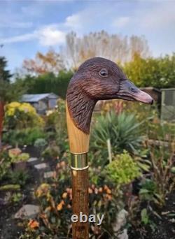 Beautiful Wooden walking stick hand carved Bird wooden walking cane