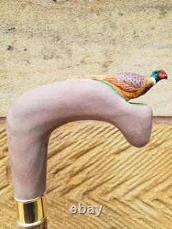 Beautiful wooden walking stick hand carved Bird wooden walking cane
