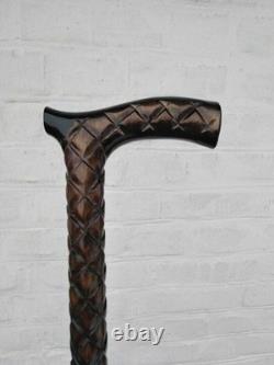 Best Designer Style Unique derby Hand Carved Walking stick Cane Men Gift for new
