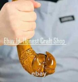 Bird GF Hand Carved Wooden Walking Stick Parrot Handle Walking Cane