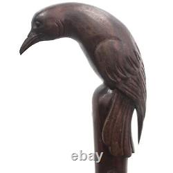 Bird Head Handle Walking Cane Stick Hand Carved Wooden Walking Stick