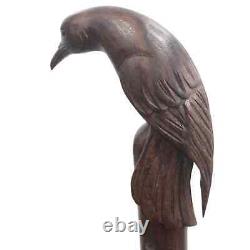 Bird Head Handle Walking Cane Stick Hand Carved Wooden Walking Stick X Mass Gift