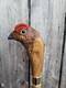 Bird handle hand carved wooden walking stick for men women cane best gift