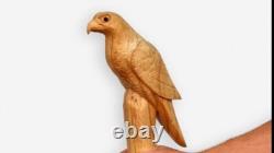 Bird on Cane Handmade -Carved Cane Exclusive Walking Stick Cane Gift Decor Item