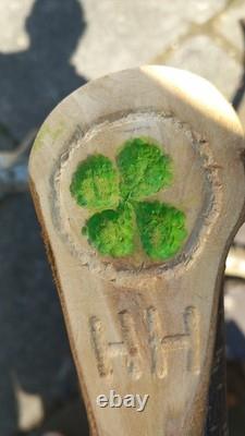 Blackthorn Walking Stick 39 Inches, Celtic Badge Hand Carved Into The Stick