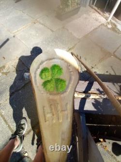 Blackthorn Walking Stick 39 Inches, Celtic Badge Hand Carved Into The Stick
