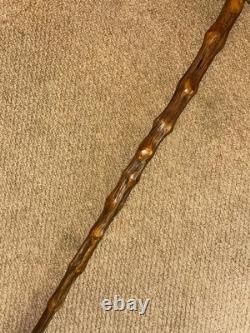 Boar War POW Gadget Walking Stick St. Helena 1901 Hand-Carved Cig Holder Fist