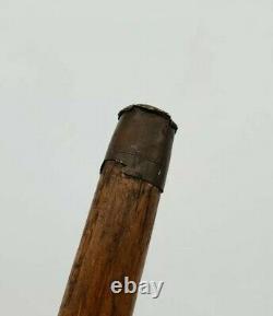 Boer War British Army Dutch POW Hand Carved Walking Stick Male Bust Handle LOOK