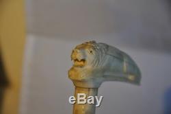 Canne Ancienne De Marin Antique Sailor Carved Walking Cane Stick XIX