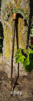 Carp fishing hand carved walking stick lime on hawthorn