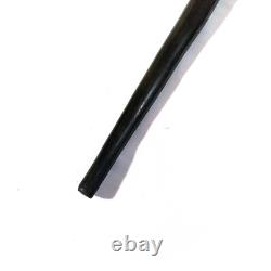 Carved Black Wood Tribal African Walking Stick Cane With Lion and Twist Vintage