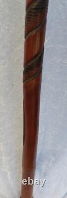 Carved Chinese Bamboo Walking Stick