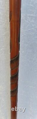 Carved Chinese Bamboo Walking Stick