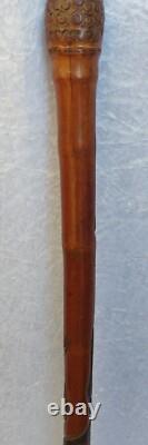 Carved Chinese Bamboo Walking Stick