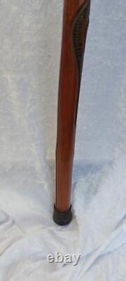 Carved Chinese Bamboo Walking Stick