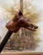 Carved Fox Head Antique Walking Stick Cane Folk Art Handmade
