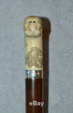 Carved Monkey Walking Stick Cane