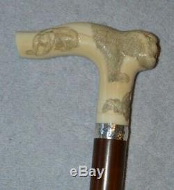 Carved Monkey Walking Stick Cane