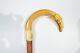 Carved Rams Horn Acorn Leaf Shepherds Crook / Walking stick 103cm/40.5