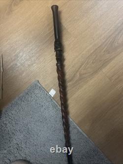 Carved Twisted Shaft Wood Walking Stick Cane, Brown, Adult Unisex