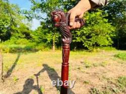 Carved Wooden Stick Horse Shaped Hand carved wooden Cane Traditional wooden
