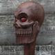 Carved Wooden Walking Stick Skull Walking Stick Cane Fantasy Skull Handle Hand