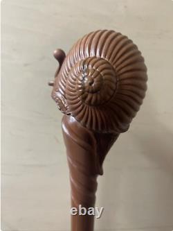 Carved cane Walking Stick Cane Handmade Wood Walking Stick Cane gif snail cane