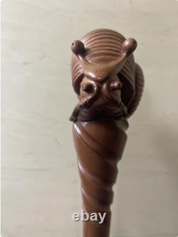 Carved cane Walking Stick Cane Handmade Wood Walking Stick Cane gif snail cane