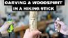 Carving A Woodspirit Into A Hiking Stick