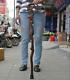 China Boxwood wood carve longevity peach Dragon Crutch Cane Walking stick statue